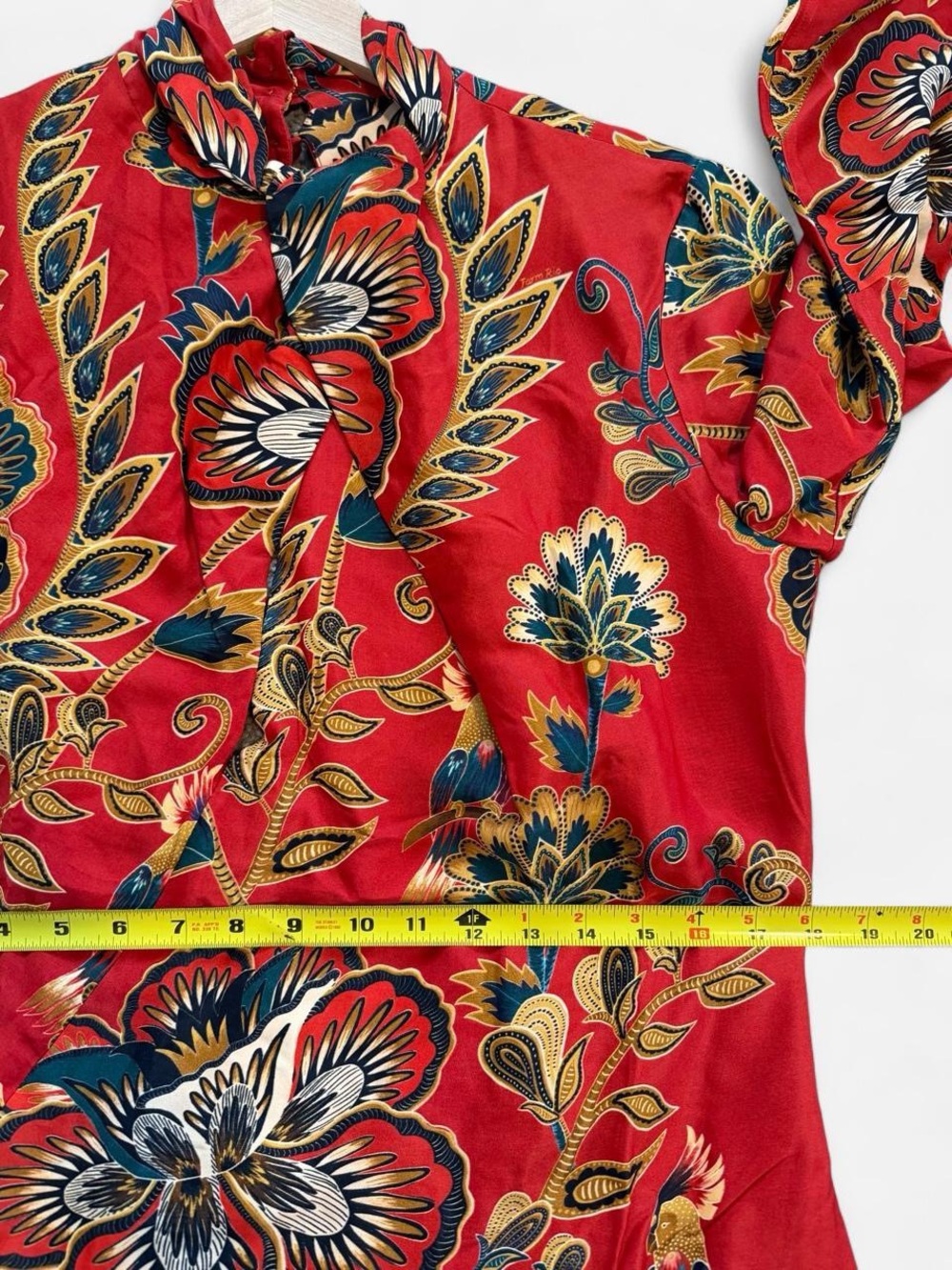 NWT FARM RIO Red Maxi Floral Cutout Midi Dress - Picture 12 of 16